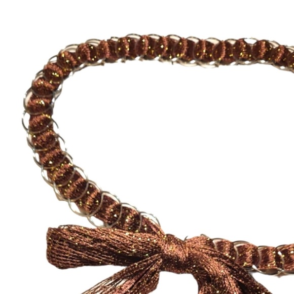 Belt- Mesh and Metal Circle with fringe, VTG - Picture 1 of 7